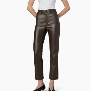 Joe's JeansThe Lyra Faux Leather Slim-Leg Ankle Crop Pants